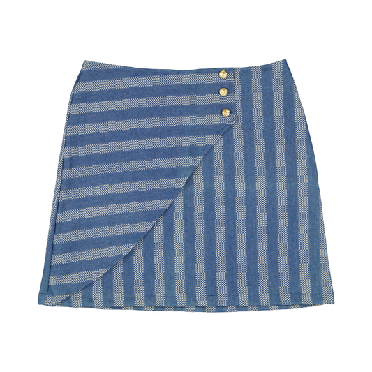 Falda de mezclilla de rayas