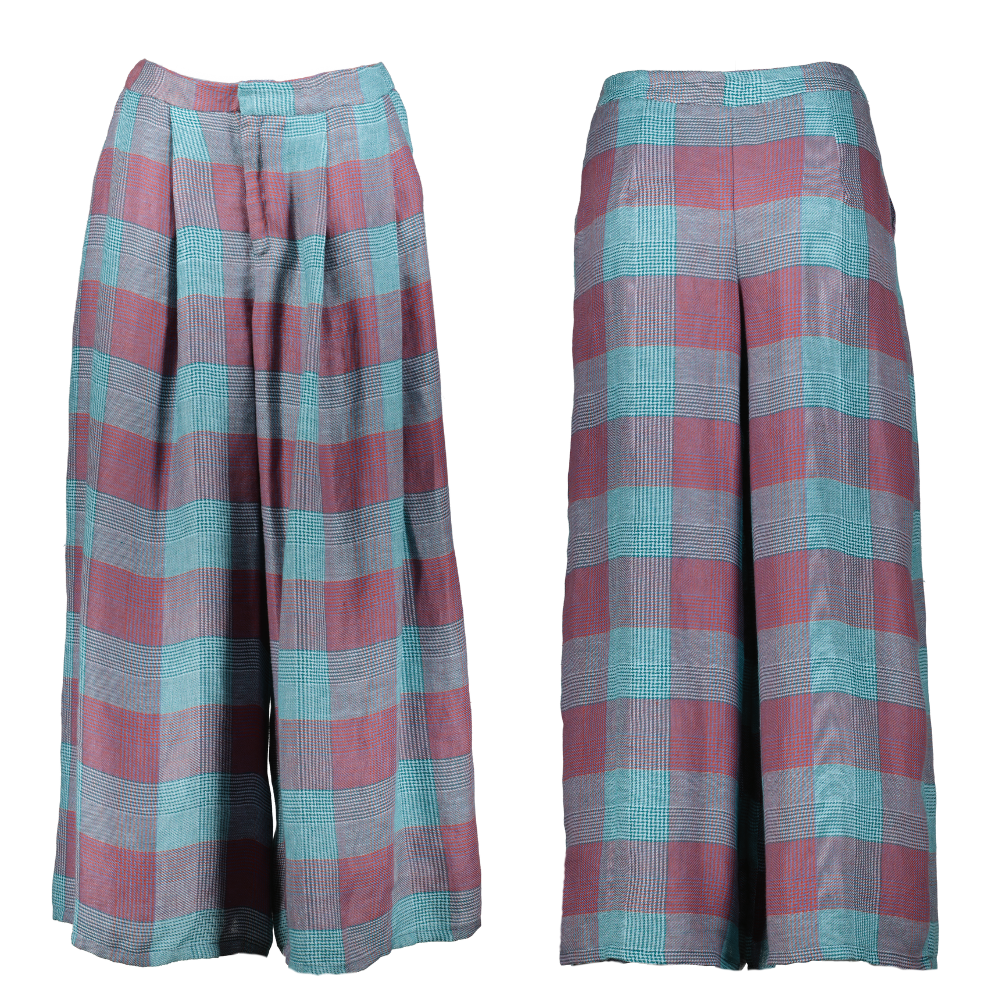 Pantalón dos pliegues cuadros