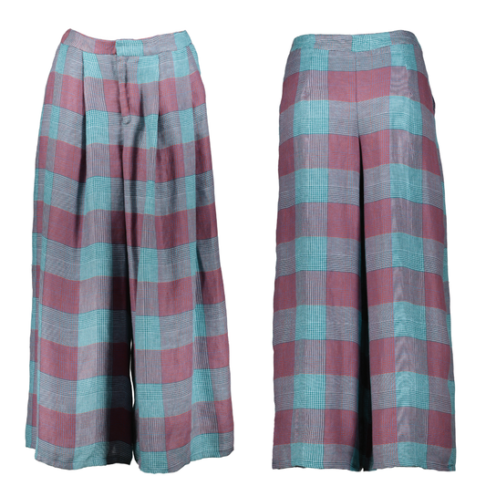 Pantalón dos pliegues cuadros